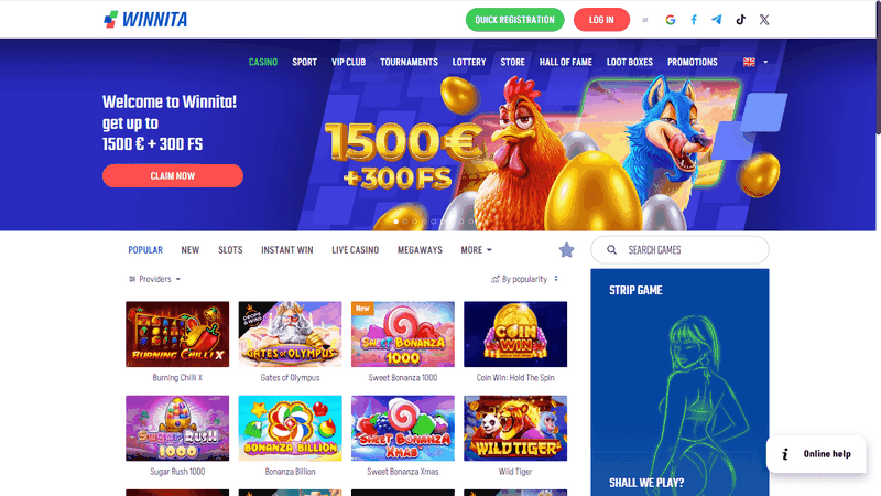 Valutazione di Winnita Online Casino